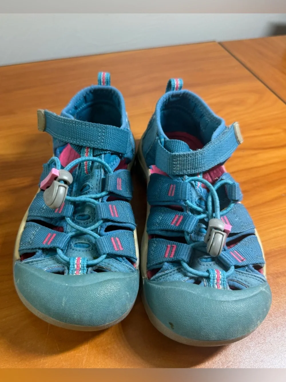 Keen‎ Kids Newport H2 Water Sandal Shoe Turquoise Blue Pink Bungee Vacation K1